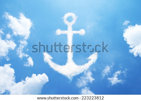 Anchor cloud shape on sky.