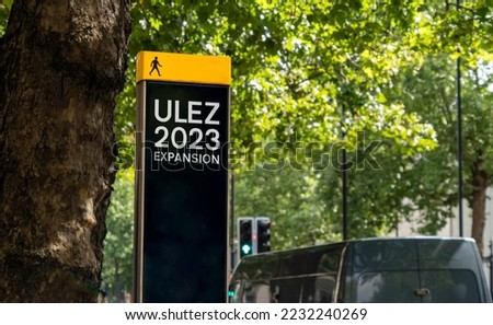 ULEZ 2023 Expansion on a signpost in London