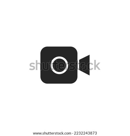 black filled vector social media icon, design, and symbol. Instagram video and story icon. circle video camera symbol