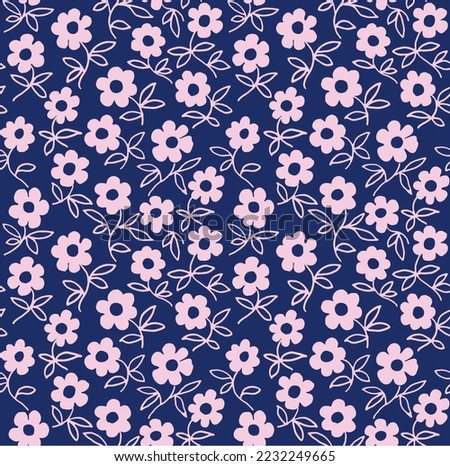 Ethnic style floral colorful seamless pattern. Can be printed and used as wrapping paper, wallpaper, textile, fabric. Ethnic embroidery. Indian, Scandinavian, Gypsy, Mexican. Ukrainian pattern.