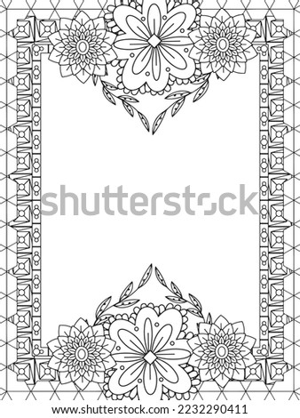 Frame Coloring Pages For Adult And Kids.