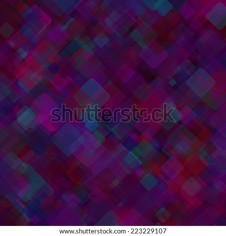 Abstract geometric background  consisting of overlapping square elements of various sizes, with rounded corners. Vector illustration.