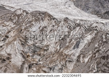 Close up view of the natural background of A thousand years of unmelted glaciers on the Jade Dragon Snow Mountain