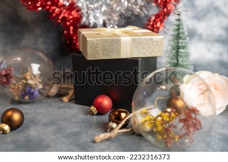 christmas gift box in a nice decor