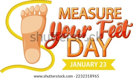 Measure your feet day banner design illustration