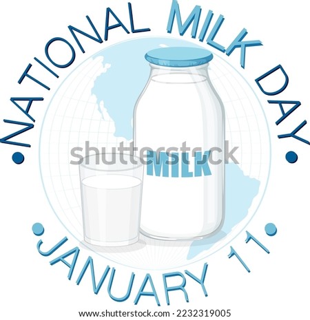 National Milk Day Banner Design illustration