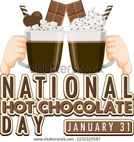 National Hot Chocolate Day Banner Design illustration