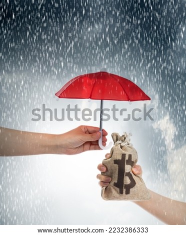 Small umbrella protection money bag