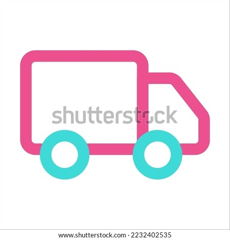 Delivery Truck Icon Two Color