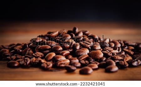 Coffee beans placed on a chair, photoshoot, background