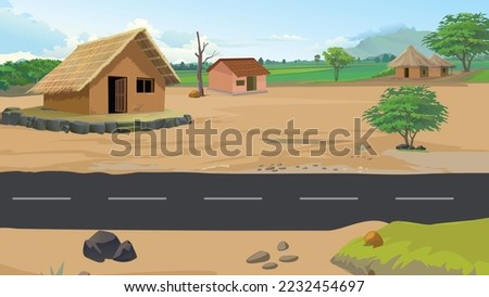 Indian village road,village road ,road passing on village Royalty-Free Stock Photo #2232454697