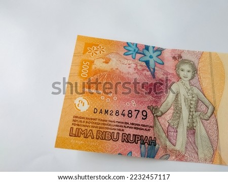 Lima ribu rupiah or five thousand rupiah. Collection of the indonesian rupiah new 2022 edition banknotes. new issuance of Rupiah banknotes.