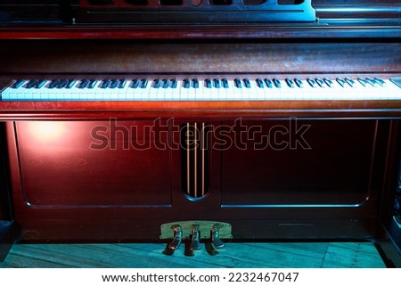 Concert piano at theatre stage