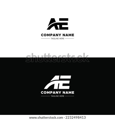 AE Letter Logo is a multipurpose logo. This logo can be used by multimedia companies and companies with “AE”
 letter in company name, multimedia developers, design agencies, web designers. Royalty-Free Stock Photo #2232498413