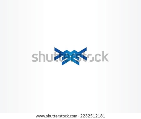 Blue icon logo design vector template