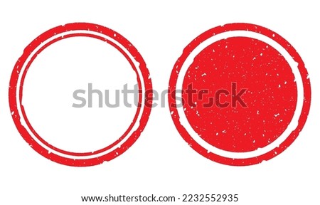 Faded circular red stamp frame Royalty-Free Stock Photo #2232552935