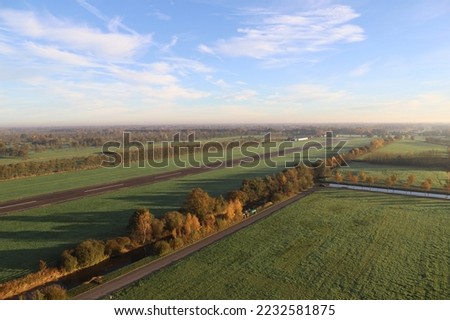 Aerial photo of a rural runway.