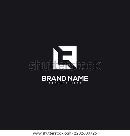 Abstract LF, FL, L, F Letters Logo Initial Based Monogram Icon Vector