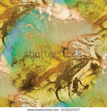Light Seamless Texture. Floor Marble Watercolor. Blue Alcohol Ink Marble. Blue Abstract Background. Gold Art Paint. Modern Seamless Painting Green Water Color Repeat. Amethyst Alcohol Ink Watercolor.