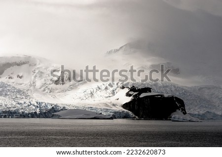Antarctica - Coastline of Antarctica With Ice Formations - Antarctic Peninsula - Palmer Archipelago - Neumayer Channel. Global Warming
