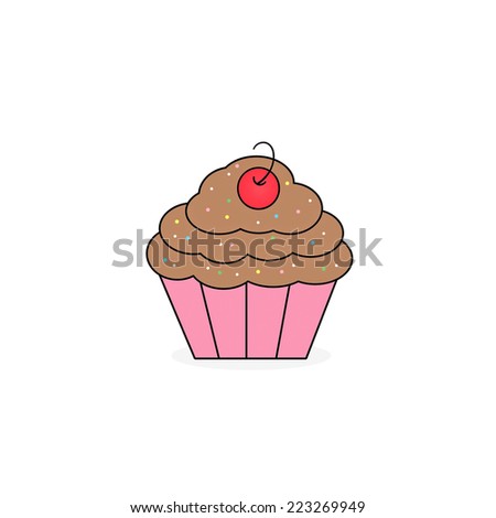 Chocolate Cherry Cupcake