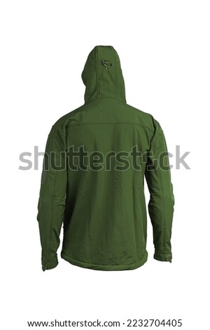 Modern men's warm jacket isolate on a white background. Casual wear. Jacket for sports and leisure.