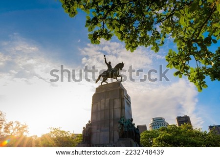 Monument to Marshal Deodoro da Fonseca in Rio de Janeiro City on Sunset Royalty-Free Stock Photo #2232748439
