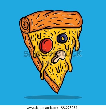 Pizza Graphic Vector T-shirt Illustration
