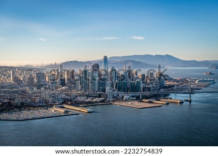 Aerial shots over San Francisco, California  Royalty-Free Stock Photo #2232754839