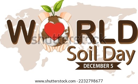 World soil day text for banner or poster design illustration