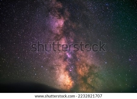 Summer Night Sky and Milky Way Galaxy