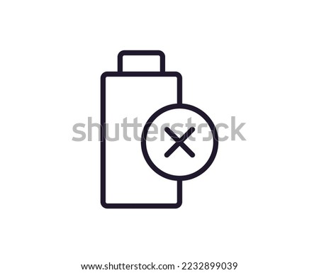 Battery concept. Modern outline high quality illustration for banners, flyers and web sites. Editable stroke in trendy flat style. Line icon of battery 