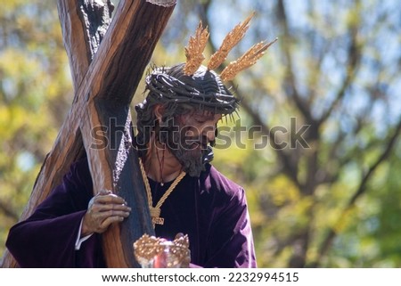 penitence station of our father Jesus of the Humility of the brotherhood of the hill of the eagle, holy week of Seville Royalty-Free Stock Photo #2232994515