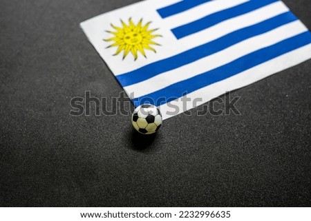 Uruguay Football with national flags