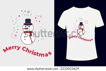 Creative Christmas T- shirt Design with Christmas vector