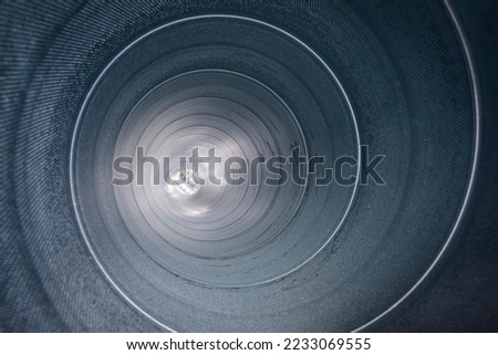 Air ventilation pipes on a construction site. Royalty-Free Stock Photo #2233069555