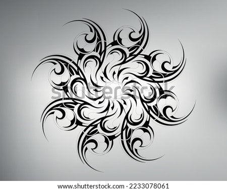 sketch tribal tattoo beautiful pattern. vector drawing gorgeous and interesting pattern.