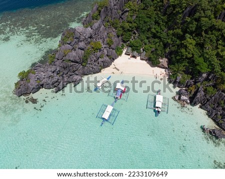 beautiful white beach in coron palawan philippines