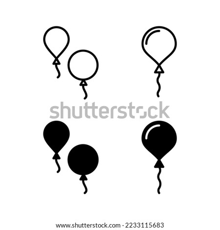 Balloon icon vector for web and mobile app. Party balloon sign and symbol