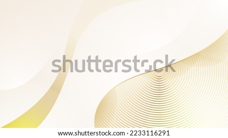 Abstract soft golden wave curve lines background