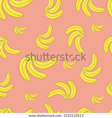 bananas on a light background,seamless pattern