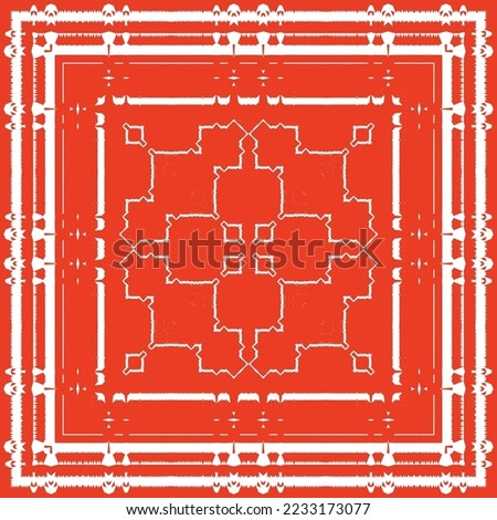 Antique ornate tiles talavera mexico. Vector seamless pattern elements. Colored design. Red ethnic background for T-shirts, scrapbooking, linens, smartphone cases or bags.