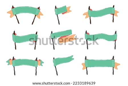 Ribbons banners clipart, digital vector ribbons, banners Clip Art