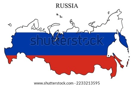 Russia map vector illustration. Global economy. Famous country. Eastern Europe. Europe. Royalty-Free Stock Photo #2233213595