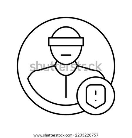 not verified profile line icon vector. not verified profile sign. isolated contour symbol black illustration