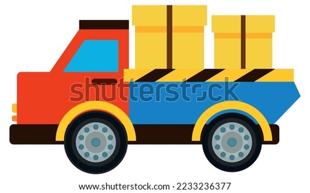 Delivery TRUCK Vehicle icons collection illustration 3D