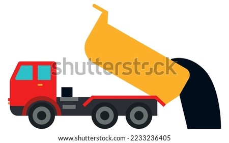 UNLOADED DUMP TRUCK Vehicle icons collection illustration 3D
