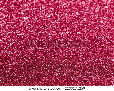 Sparkling background made of red magenta 2023 color. Color 2023 viva magenta blurred glitter backdrop for holidays and parties. Demonstrating color of 2023 year Viva Magenta Royalty-Free Stock Photo #2233271259