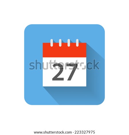 Flat calendar icon. Vector illustration