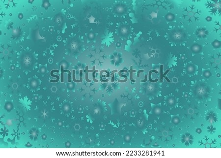 New Year decorative background with snowflakes and stars